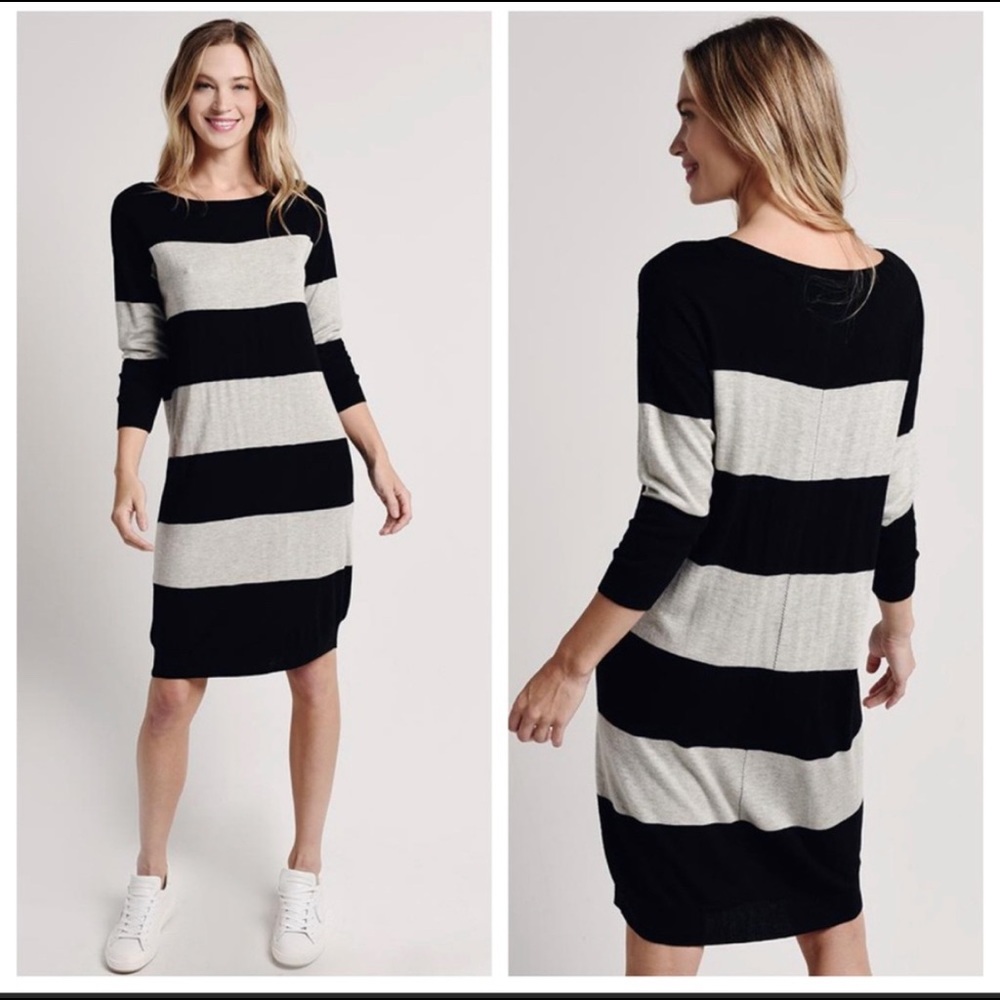 ATM Rugby Striped Sweater Dress Size Small